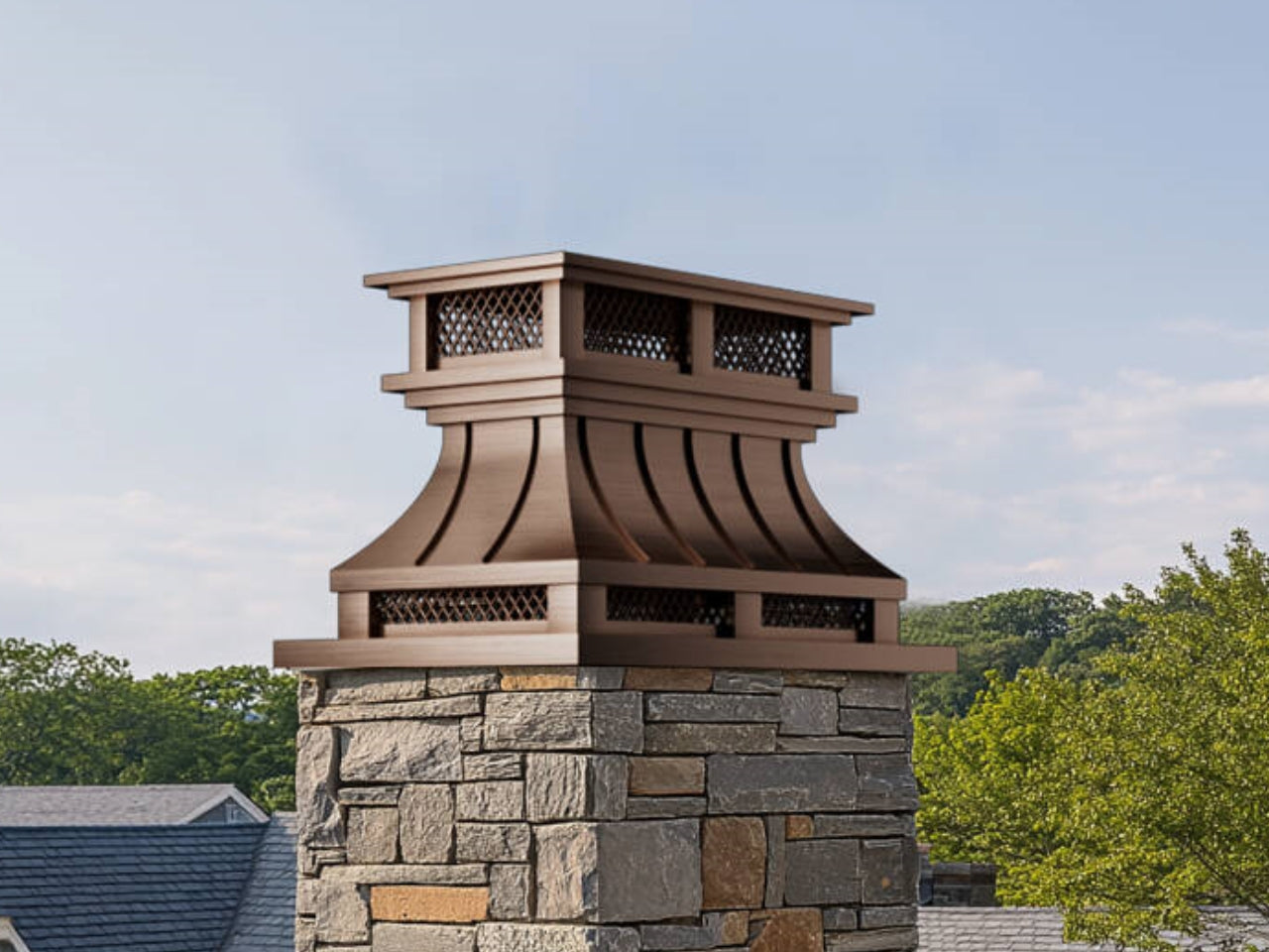 Custom Copper Chimney Cap