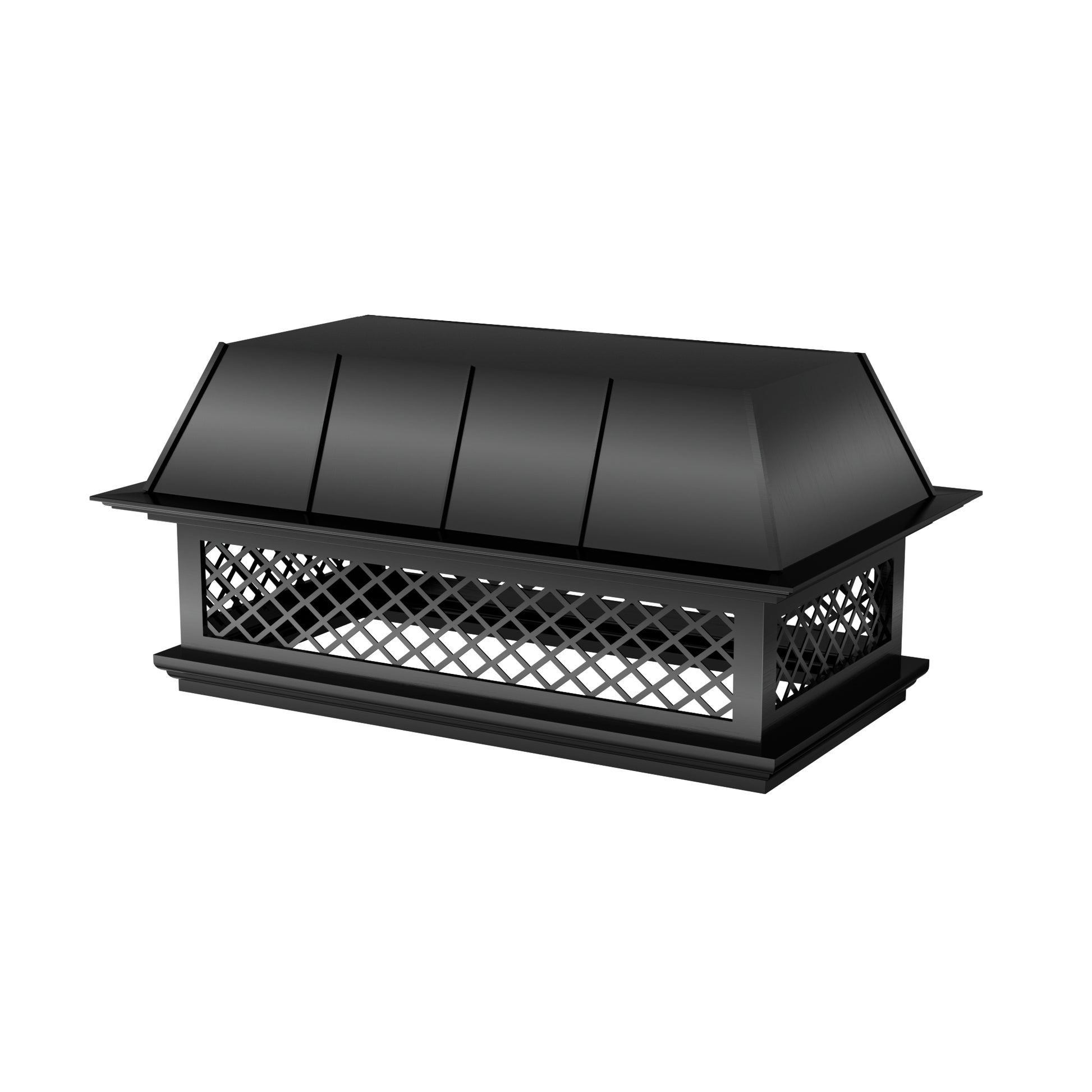 Black Stainless Steel chimney cap with  animal-resistant mesh for suburban villa chimneys