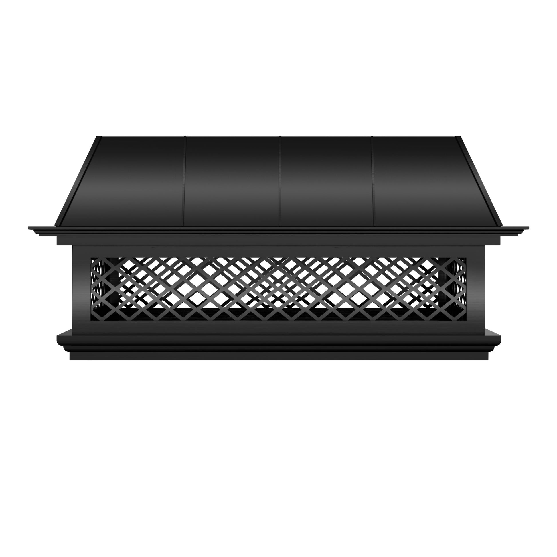 Custom Black Stainless Steel chimney cap with mesh protection  for commercial building chimneys