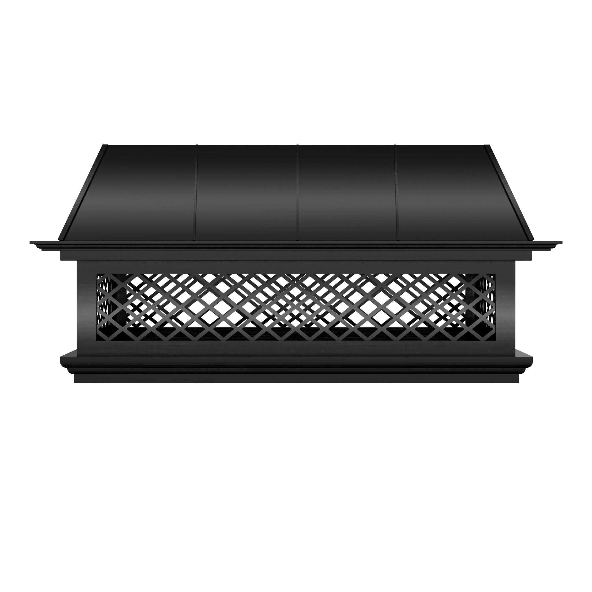 Custom Black Stainless Steel chimney cap with mesh protection  for commercial building chimneys