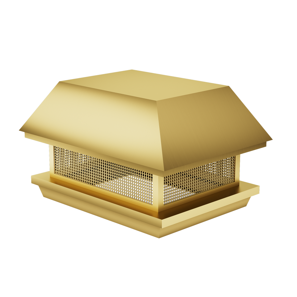Custom Brass Chimney Caps Flat With Mash
