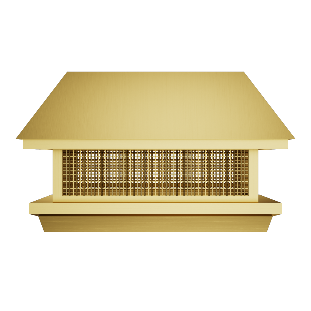 Custom Brass Chimney Caps Flat With Mash