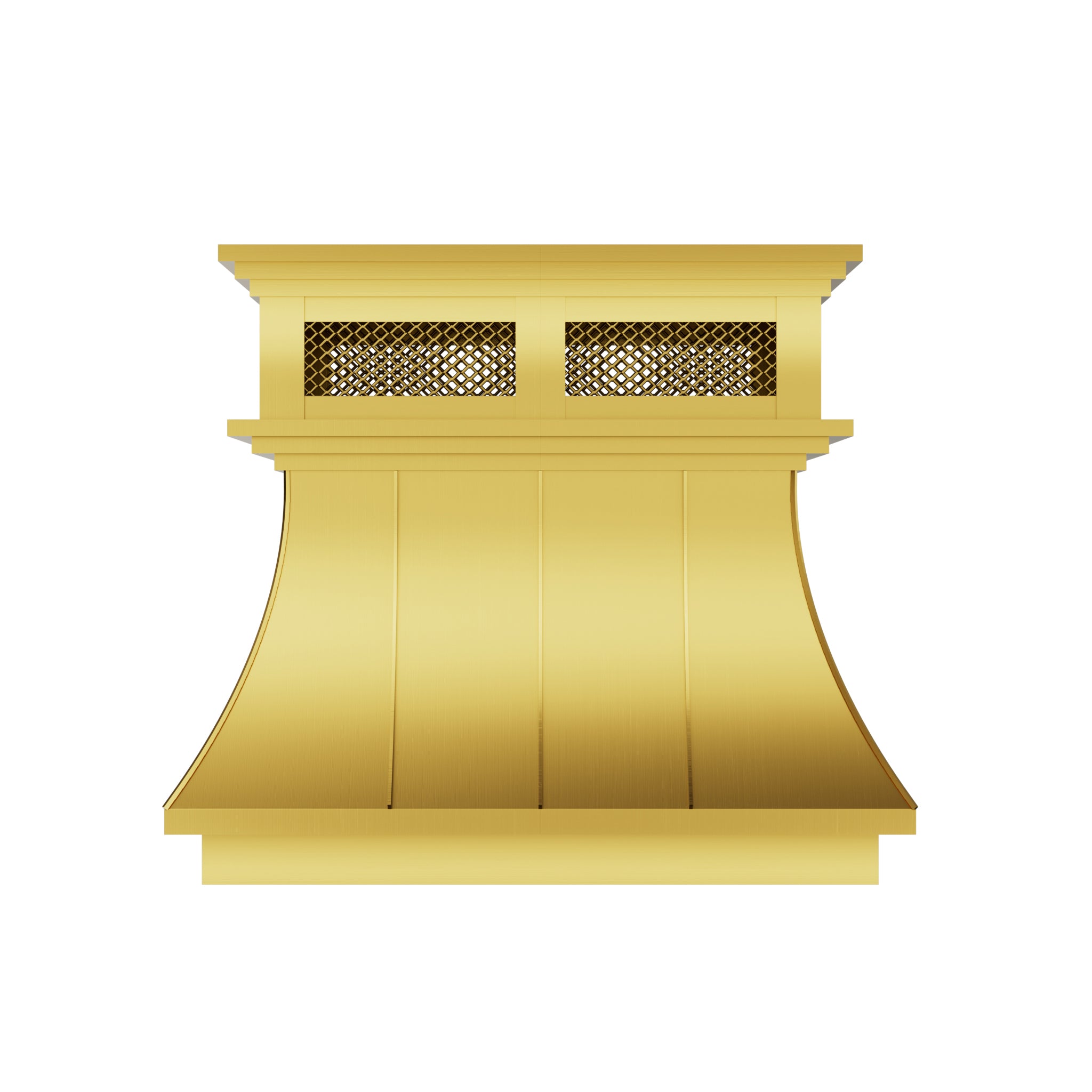 Custom Brass Flat Chimney Cap Sloped Body