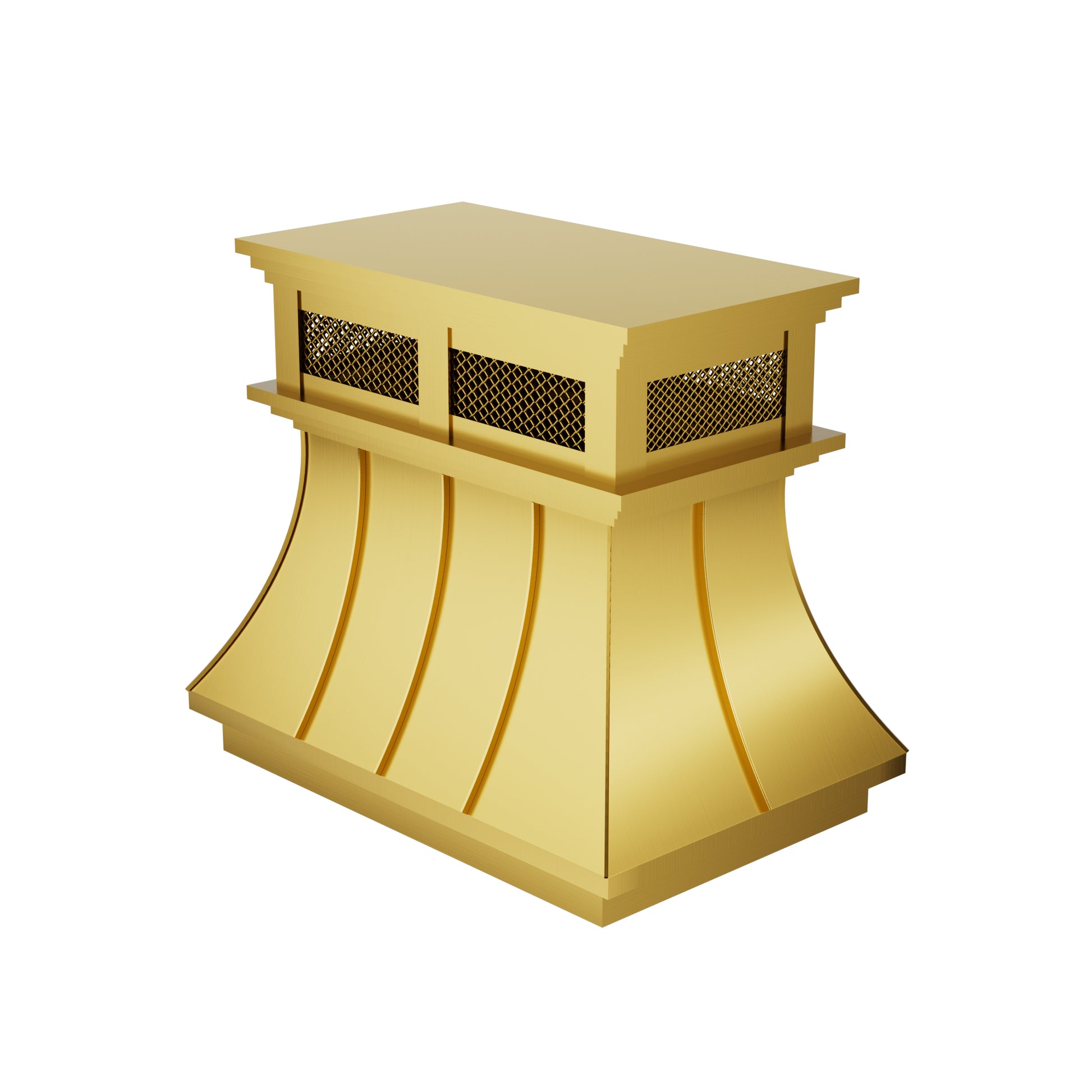 Custom Brass Flat Chimney Cap Sloped Body