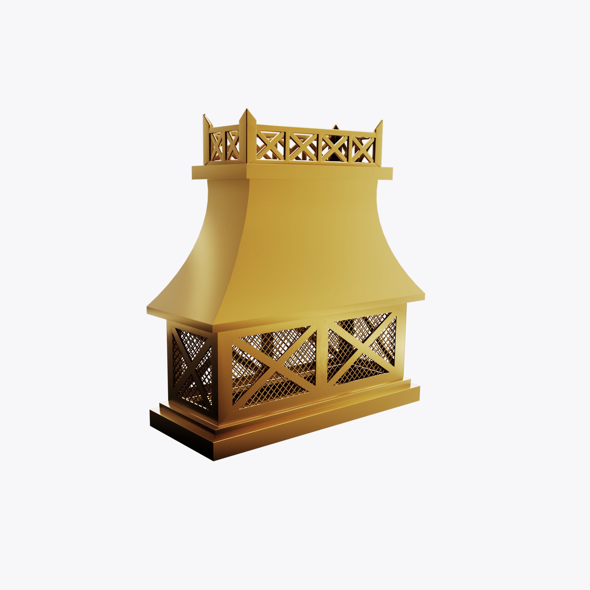 flat chimney cap with mash design for luxury kitchen