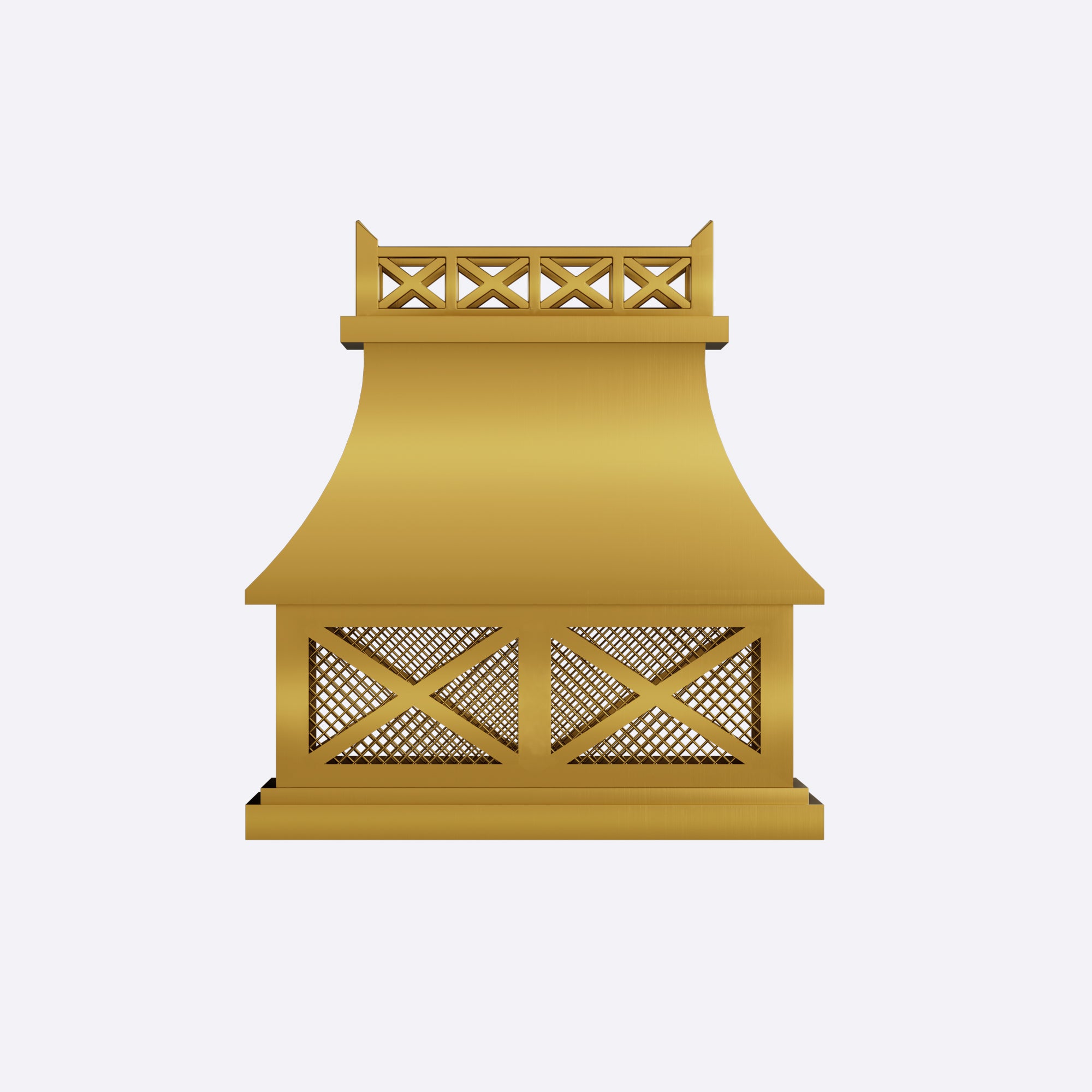 brass chimney cap with various choices for Spacious kitchen