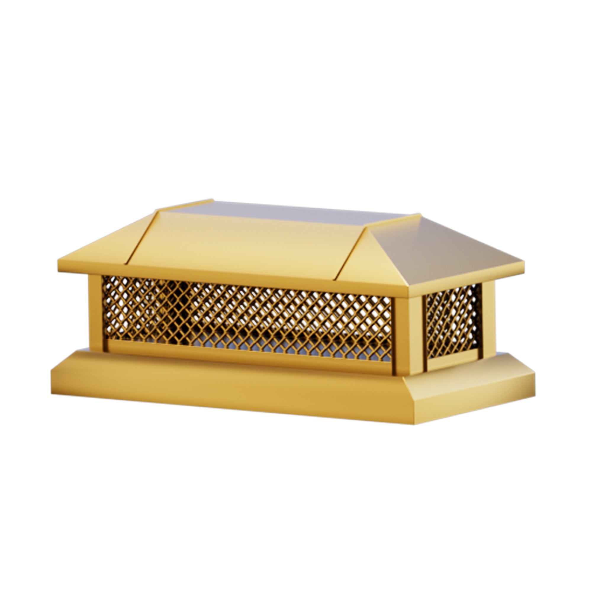 Premium Custom Brass chimney cap with reinforced windproof function for home living room fireplace chimneys