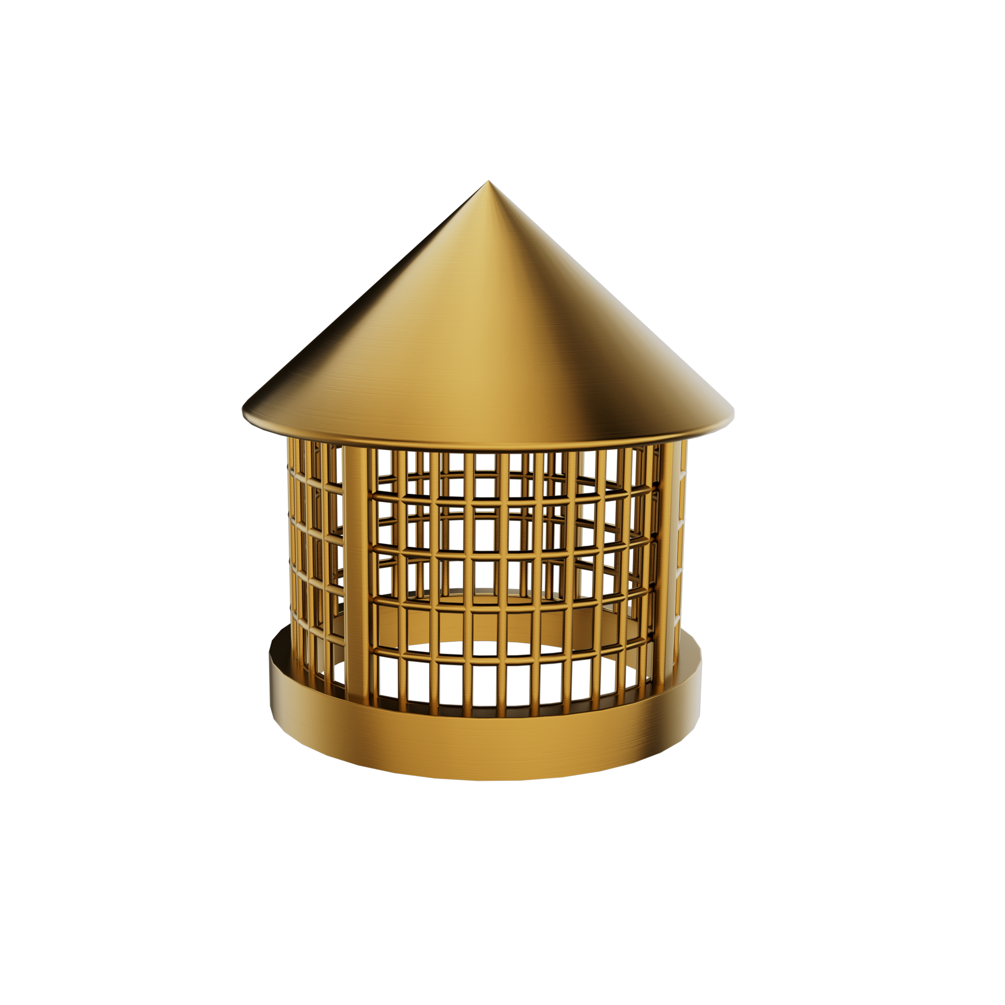 Premium Custom Brass chimney cap with sleek pyramid design for home living room fireplace chimneys