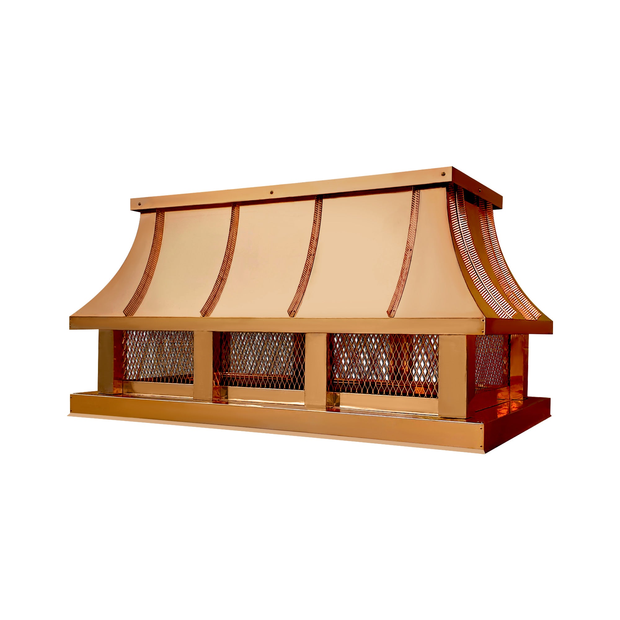 Custom Copper Chimney Topper With Flat Top