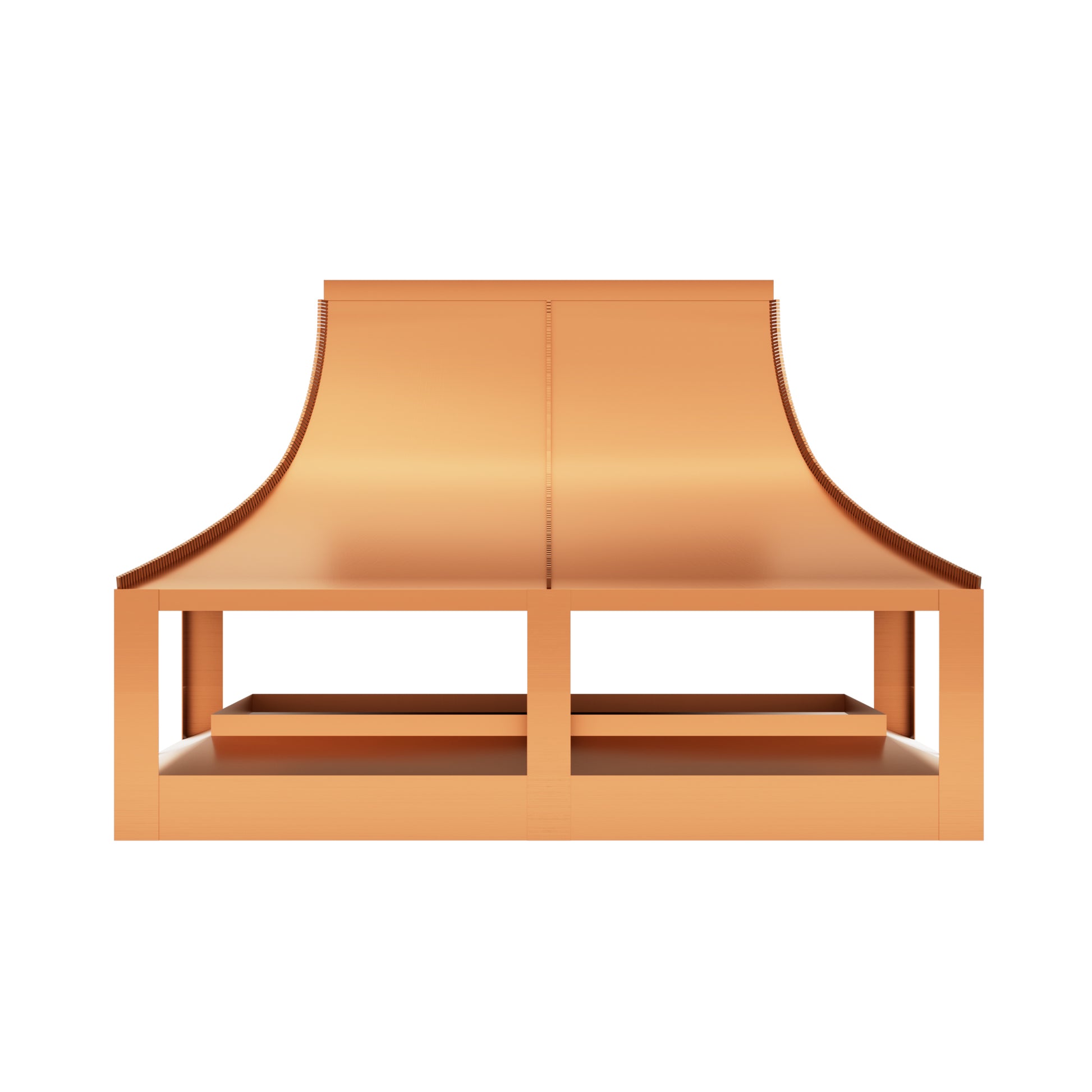 Custom Copper Flat Chimney Cap With Curve Design