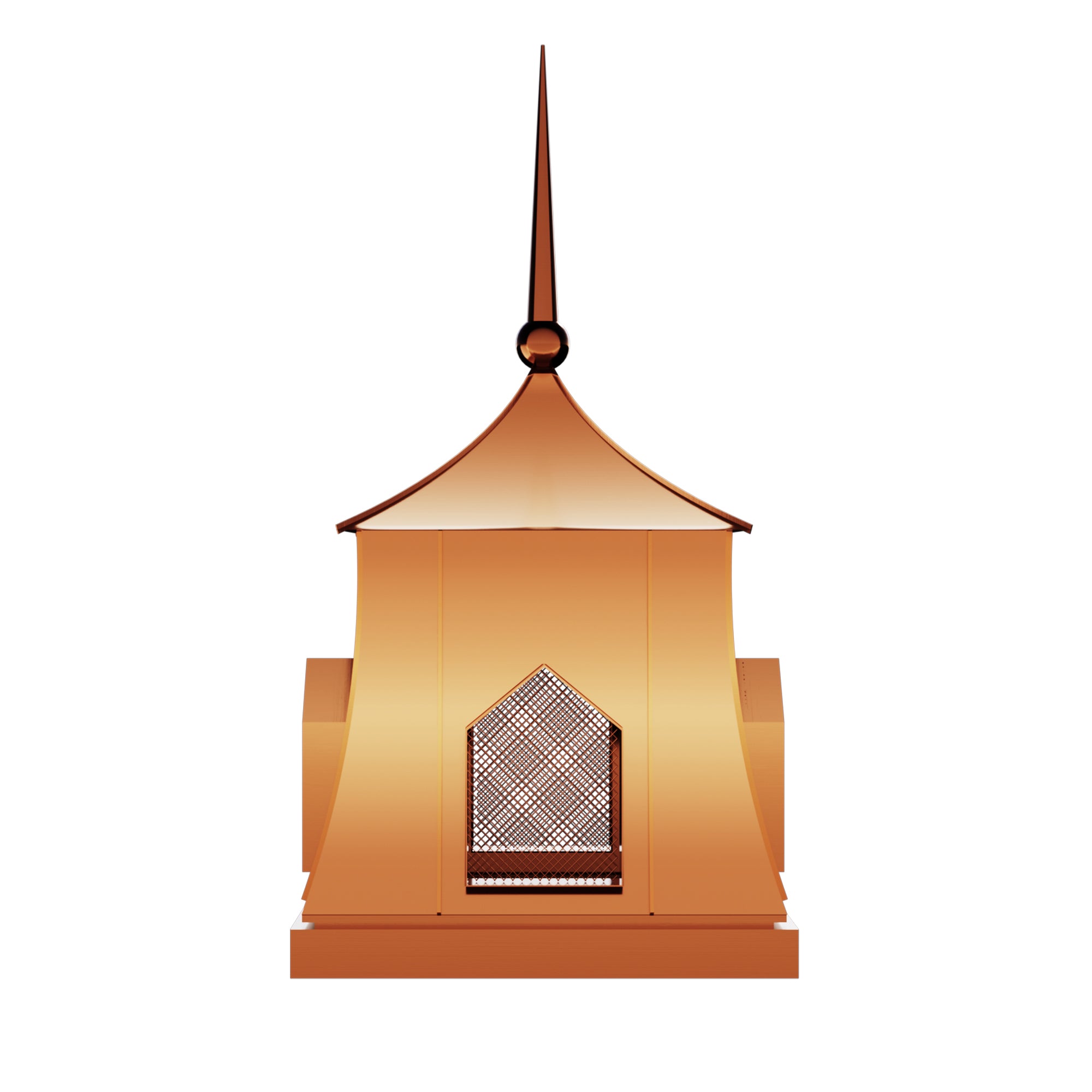 Custom Copper chimney cap with ,personalized texture  for commercial chimneys