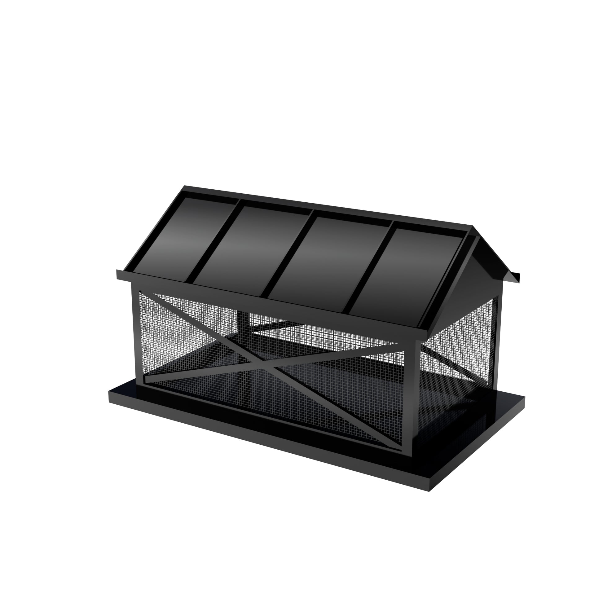 Black Stainless Steel chimney cap with  sophisticated design for modern residence chimneys