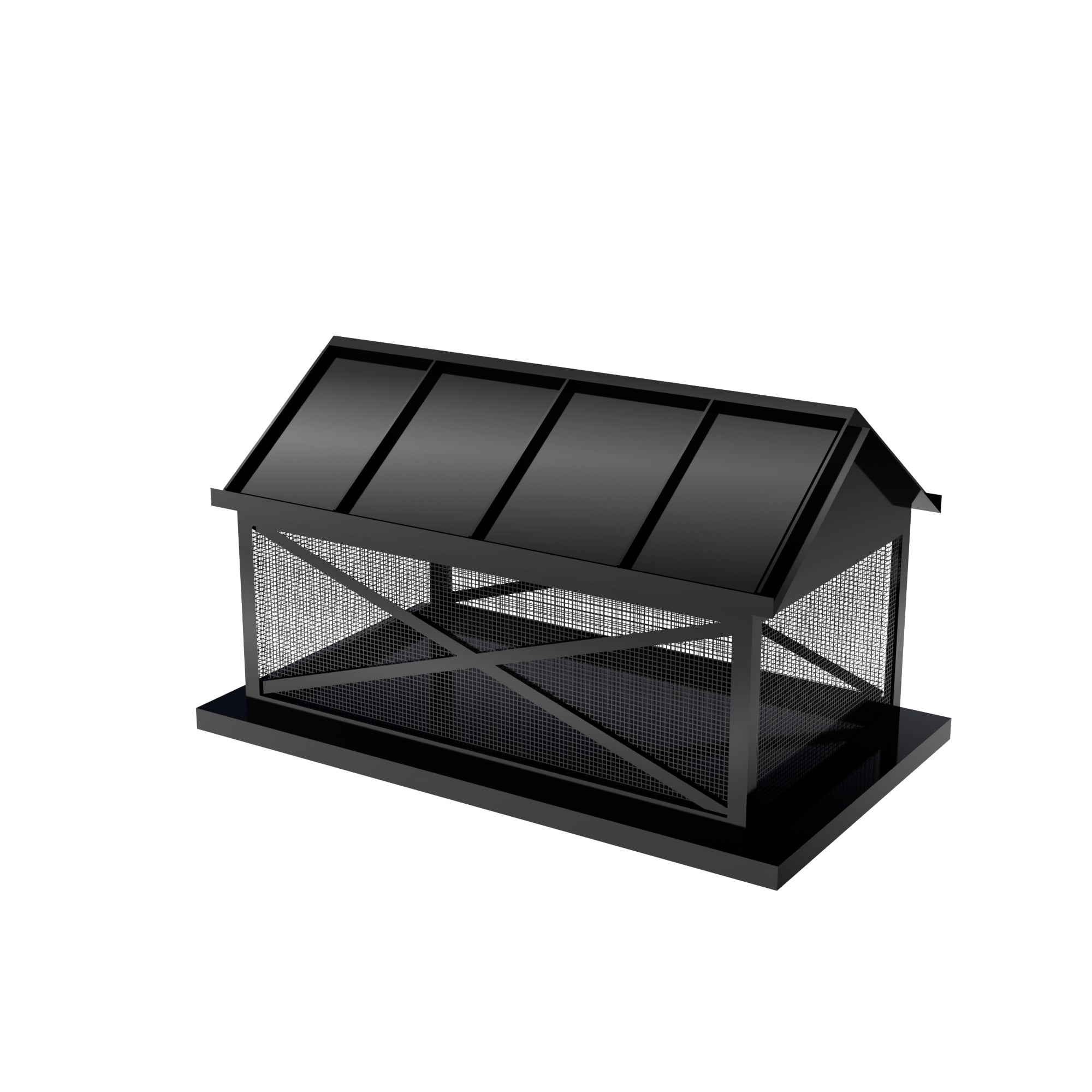Black Stainless Steel chimney cap with  sophisticated design for modern residence chimneys