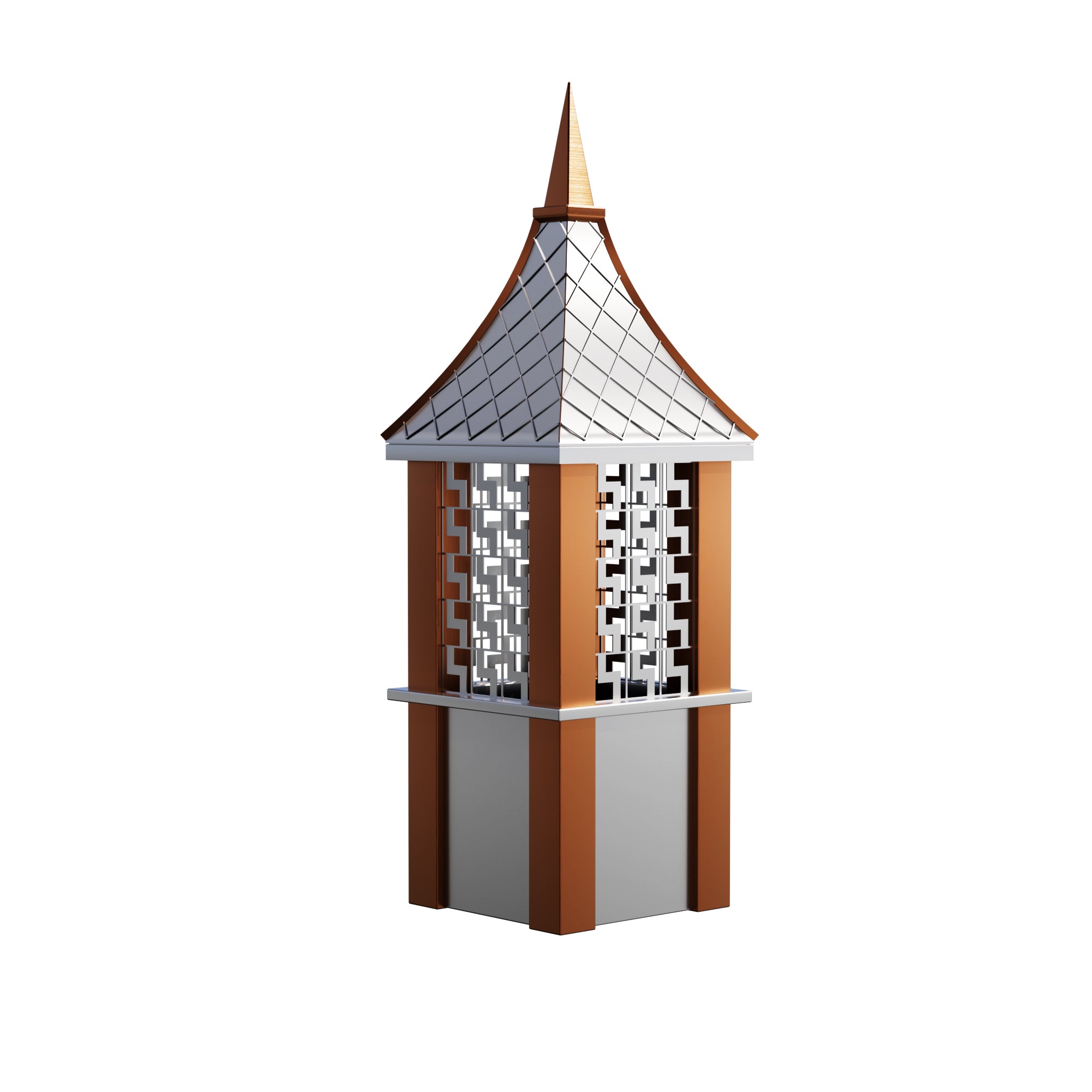 Premium Stainless Steel chimney cap with tailored pyramid design for high-end residential chimneys
