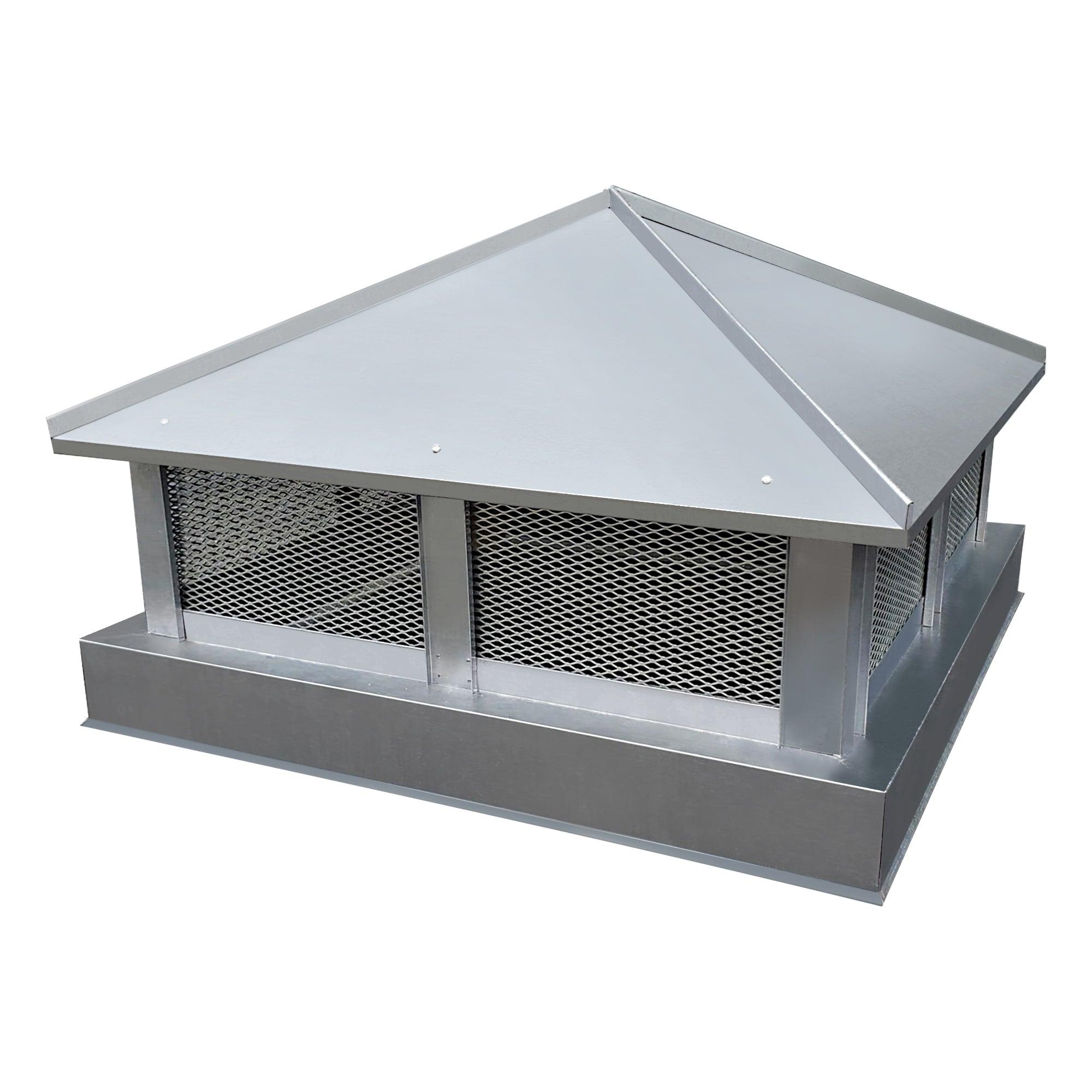 Custom Stainless Chimney Caps Pyramid Style With Screen