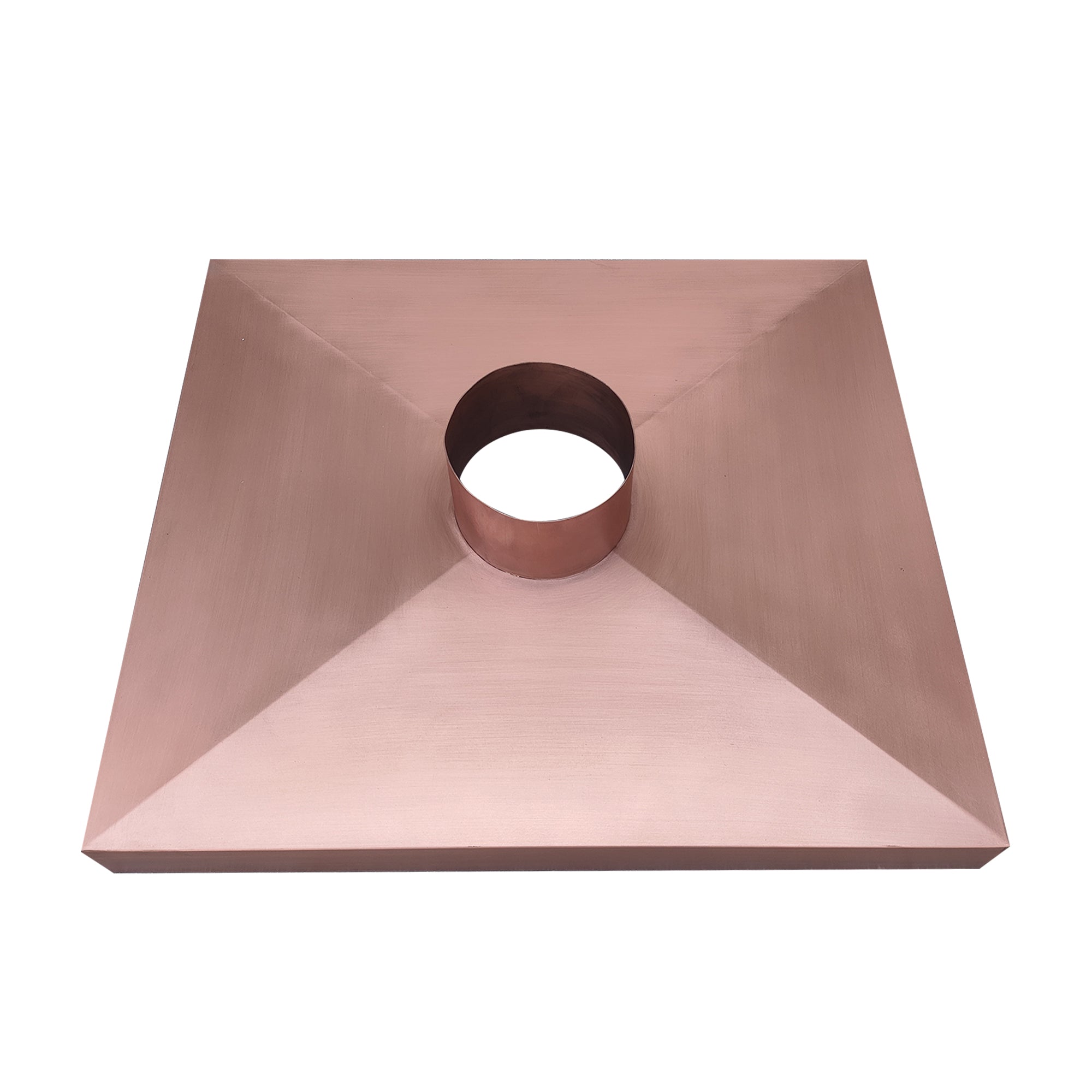 Copper chimney chase cover with tailored chase cover design for residential chimney chases