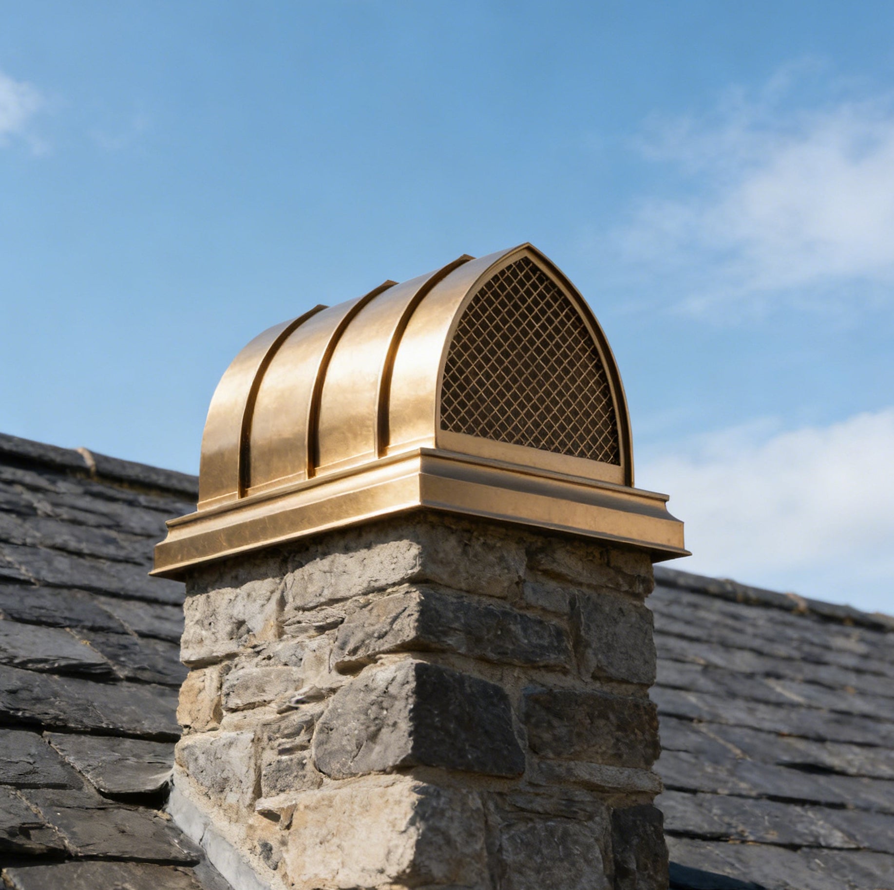 custom brass chimney caps