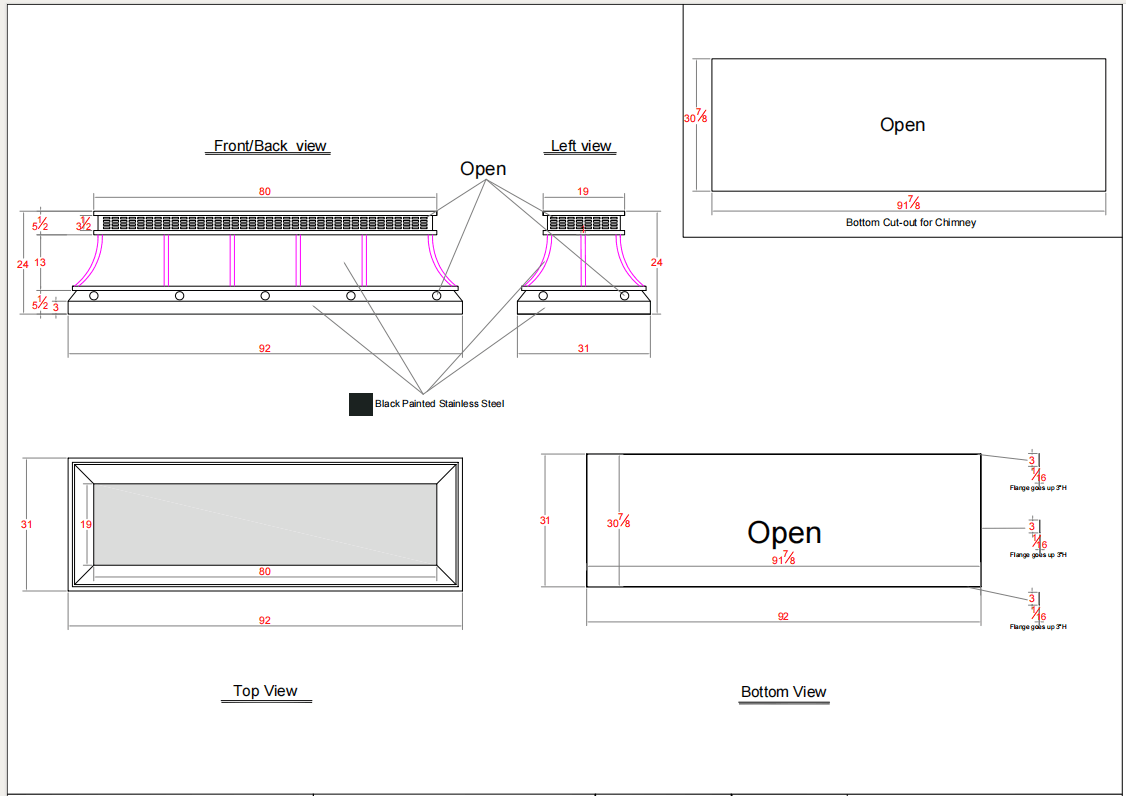 MASTER Custom Flat Stainless Steel Chimney Cover With Mesh for Diane