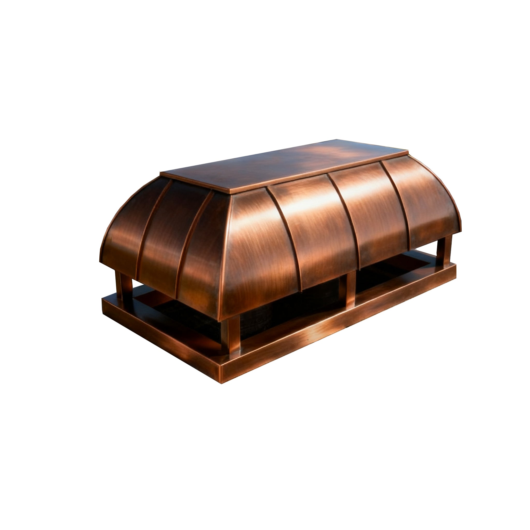 Chimneycapmaster antique smooth copper chimney cap