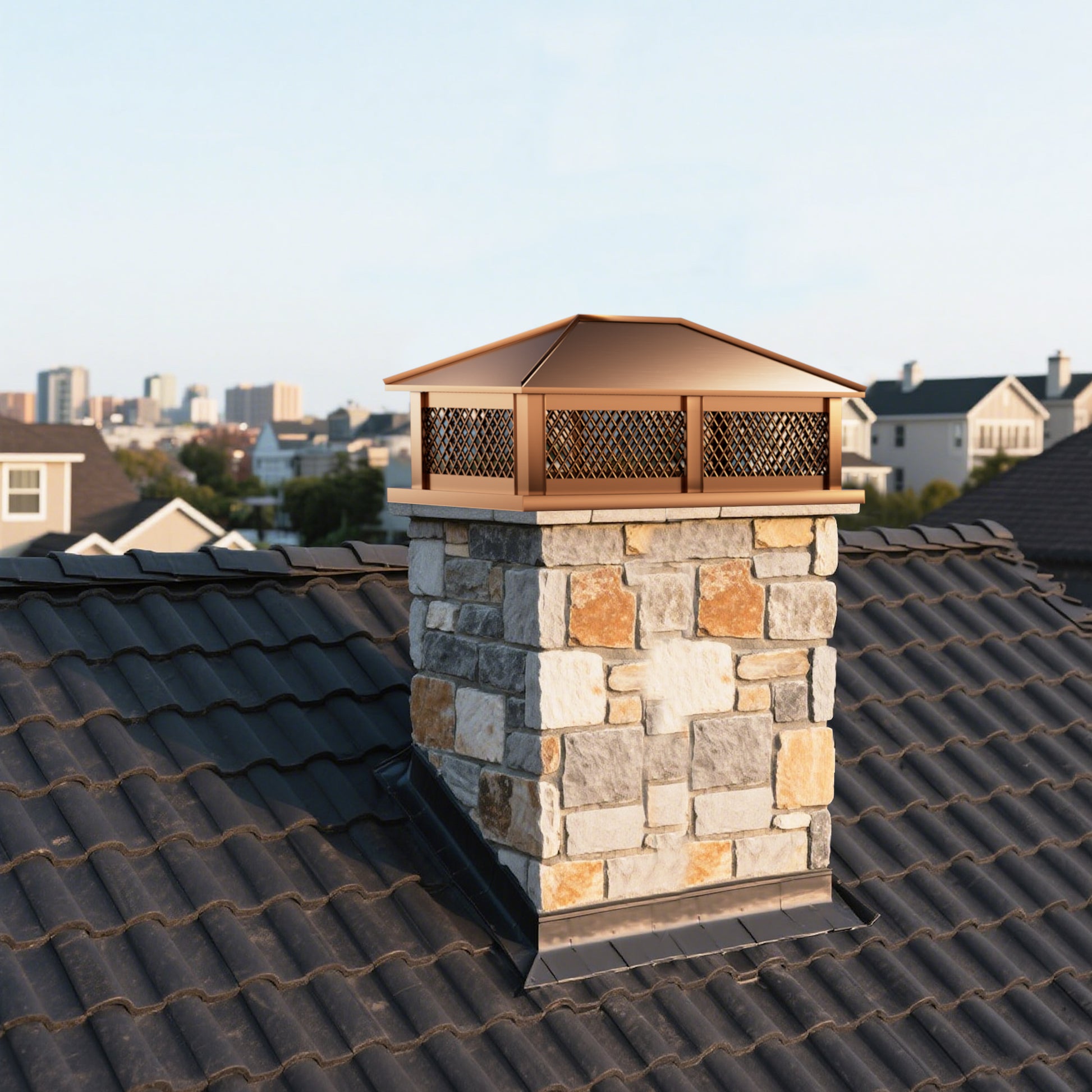 Chimneycapmaster copper chimney cap