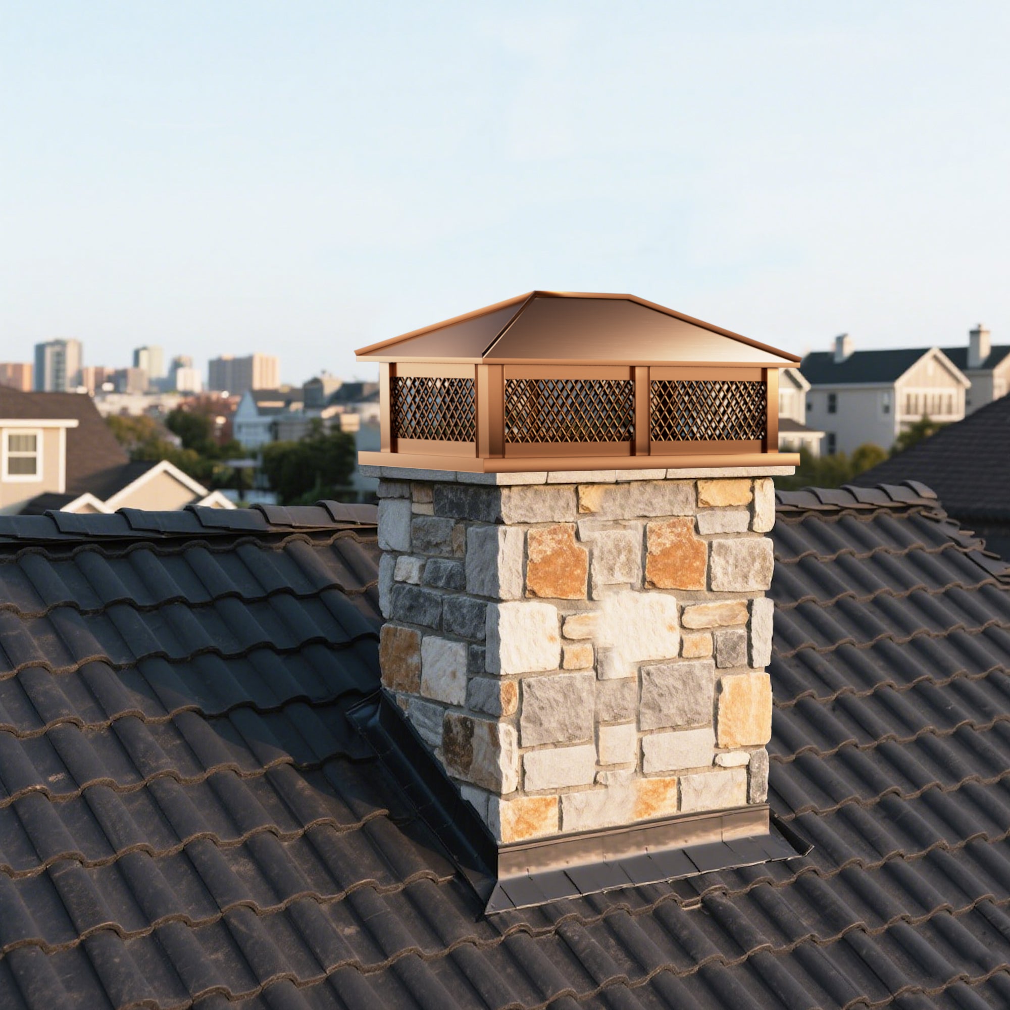 Chimneycapmaster copper chimney cap