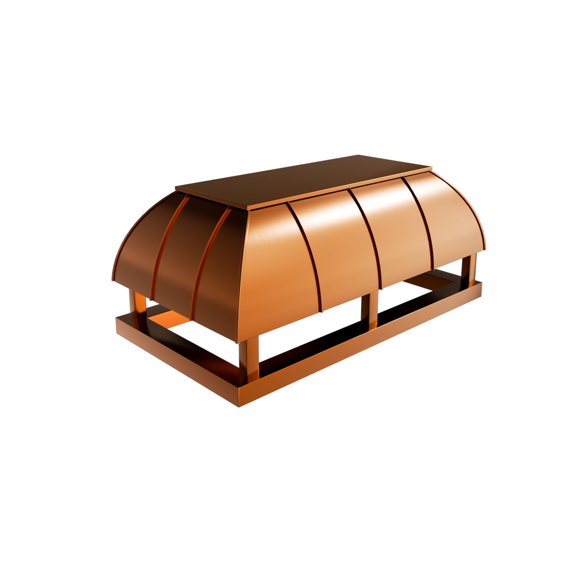 custom flat copper chimney cap