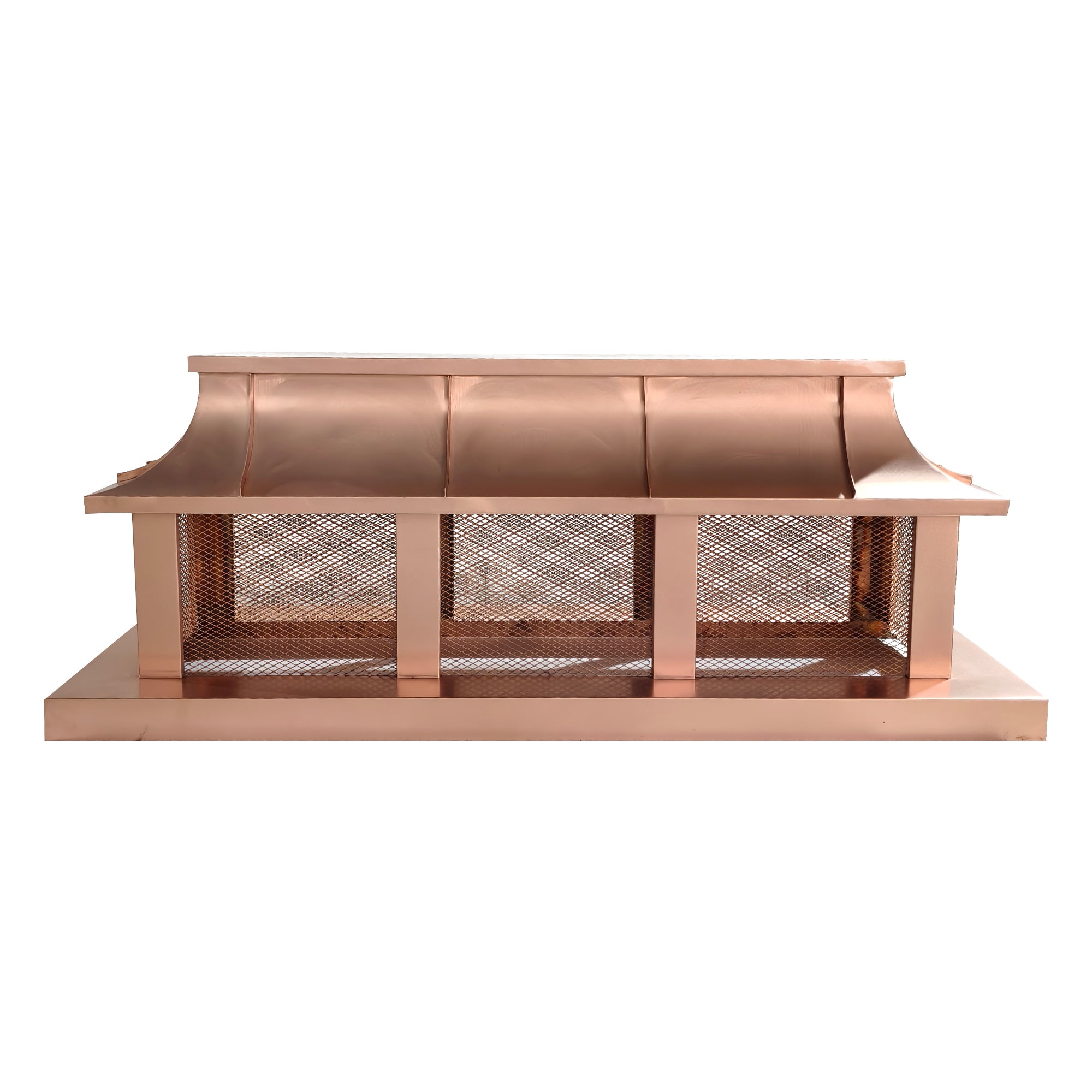 Heavy duty custom copper chimney cap handmade for residential chimney