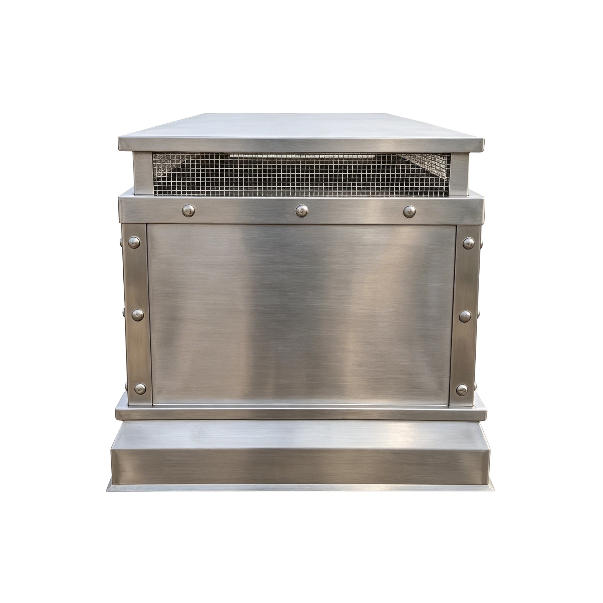 MASTER Custom High End Handmade Zinc Chimney Cover MZ-D01 installed on residential chimney with modern zinc finish