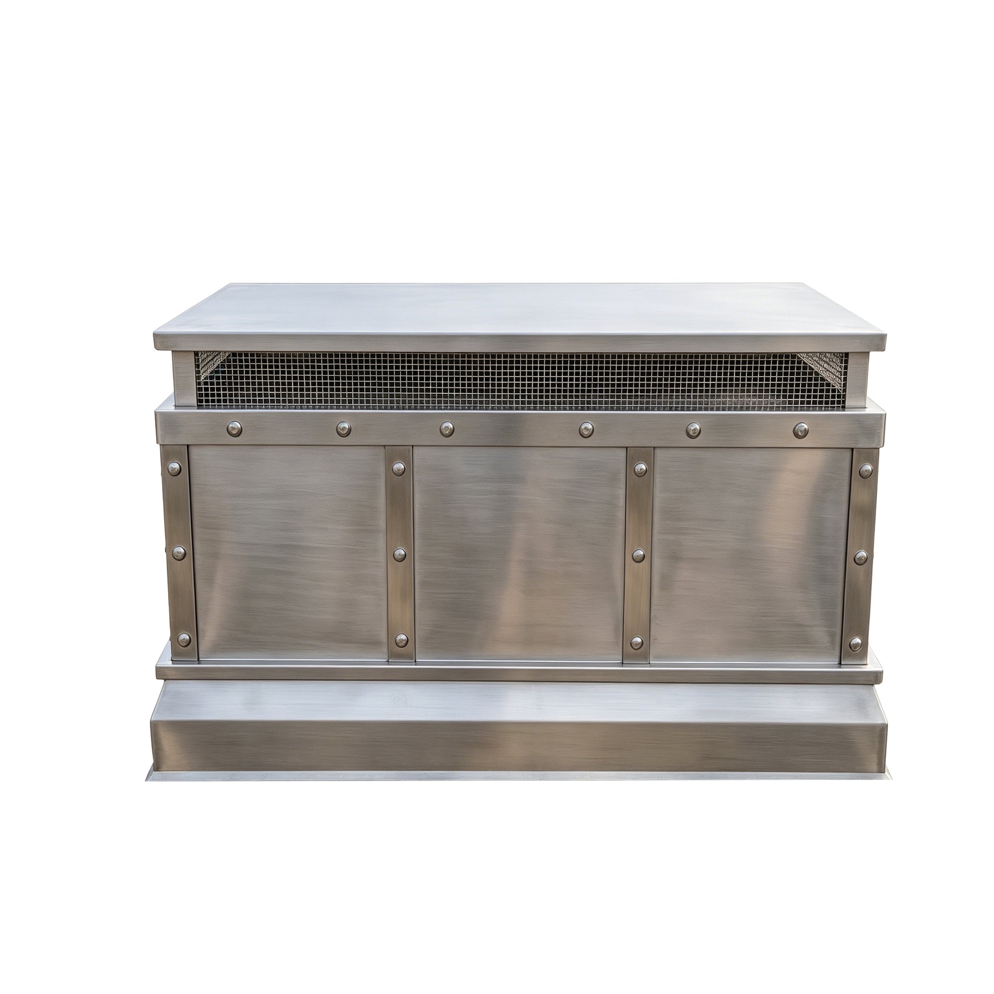 MASTER Custom High End Handmade Zinc Chimney Cover MZ-D01 installed on residential chimney with modern zinc finish