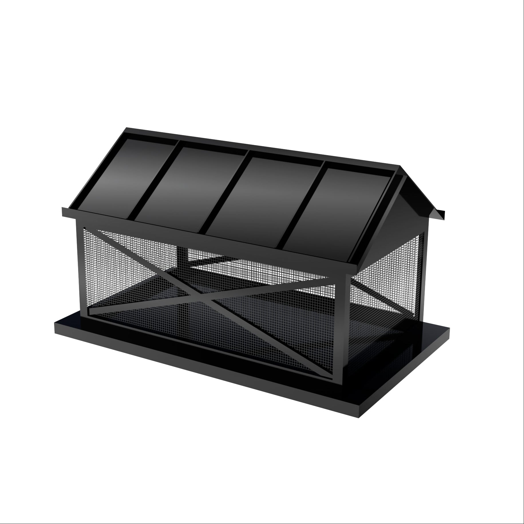Custom Black Stainless Steel chimney cap with tailored dimensions for building chimneys
