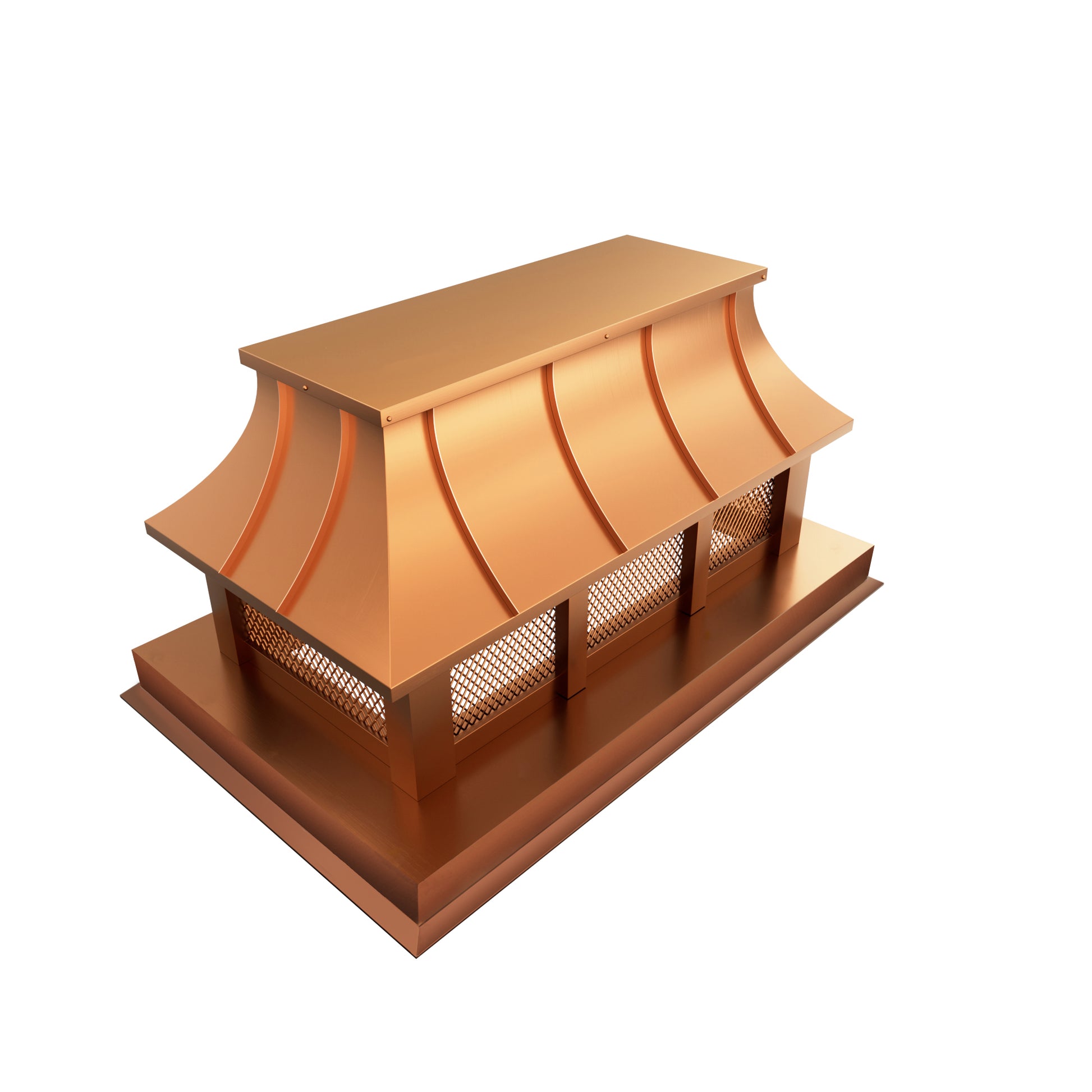 Heavy duty custom copper chimney cap handmade for residential chimney
