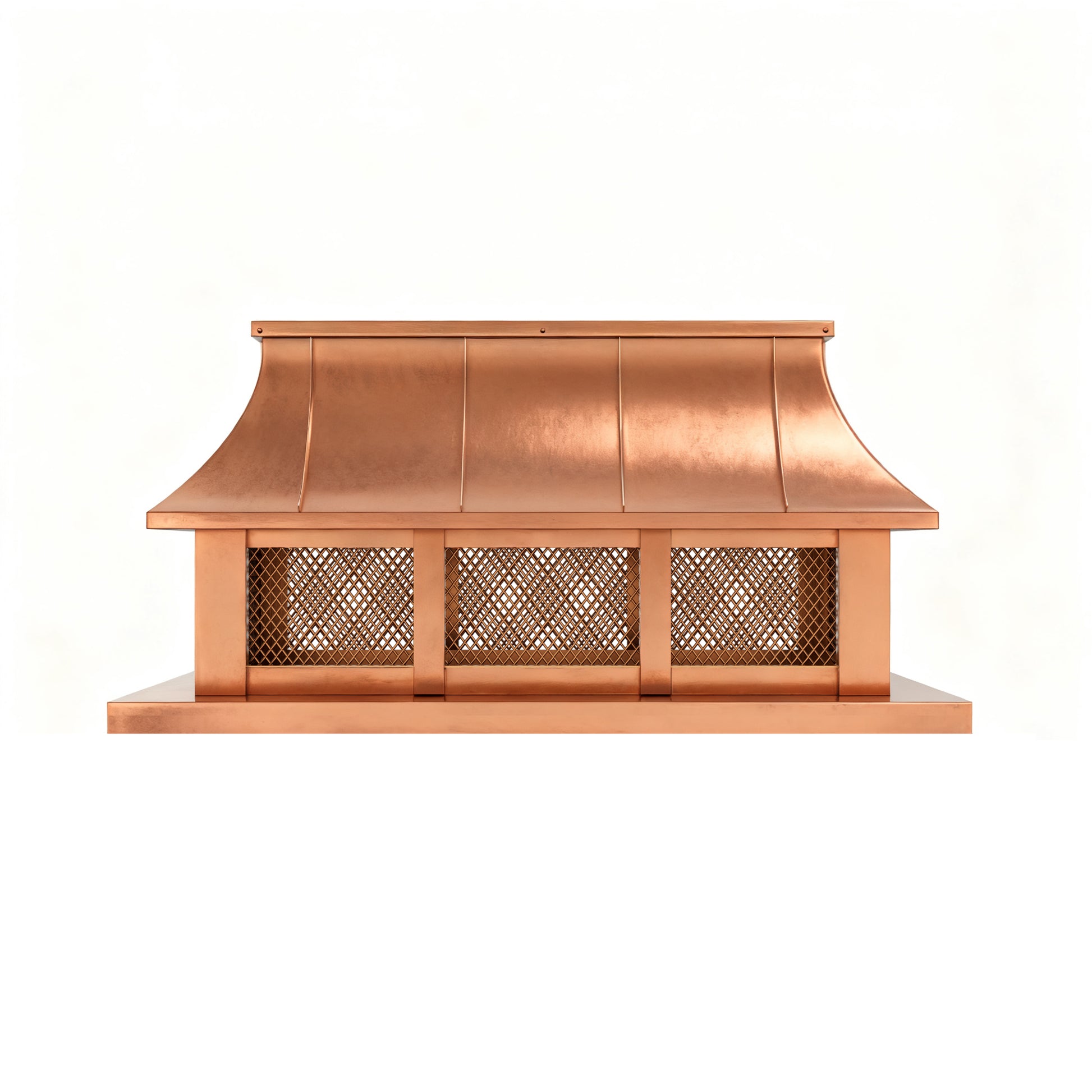 Heavy duty custom copper chimney cap handmade for residential chimney