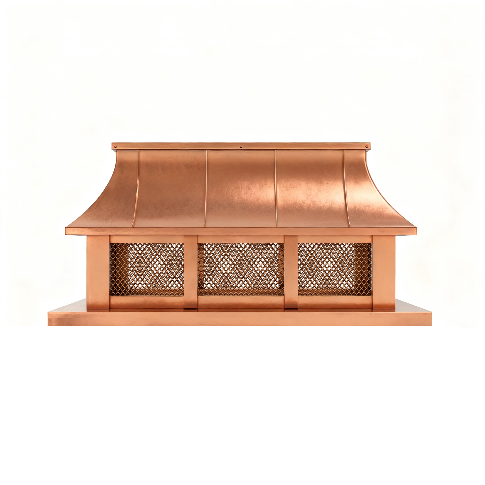 Heavy duty custom copper chimney cap handmade for residential chimney