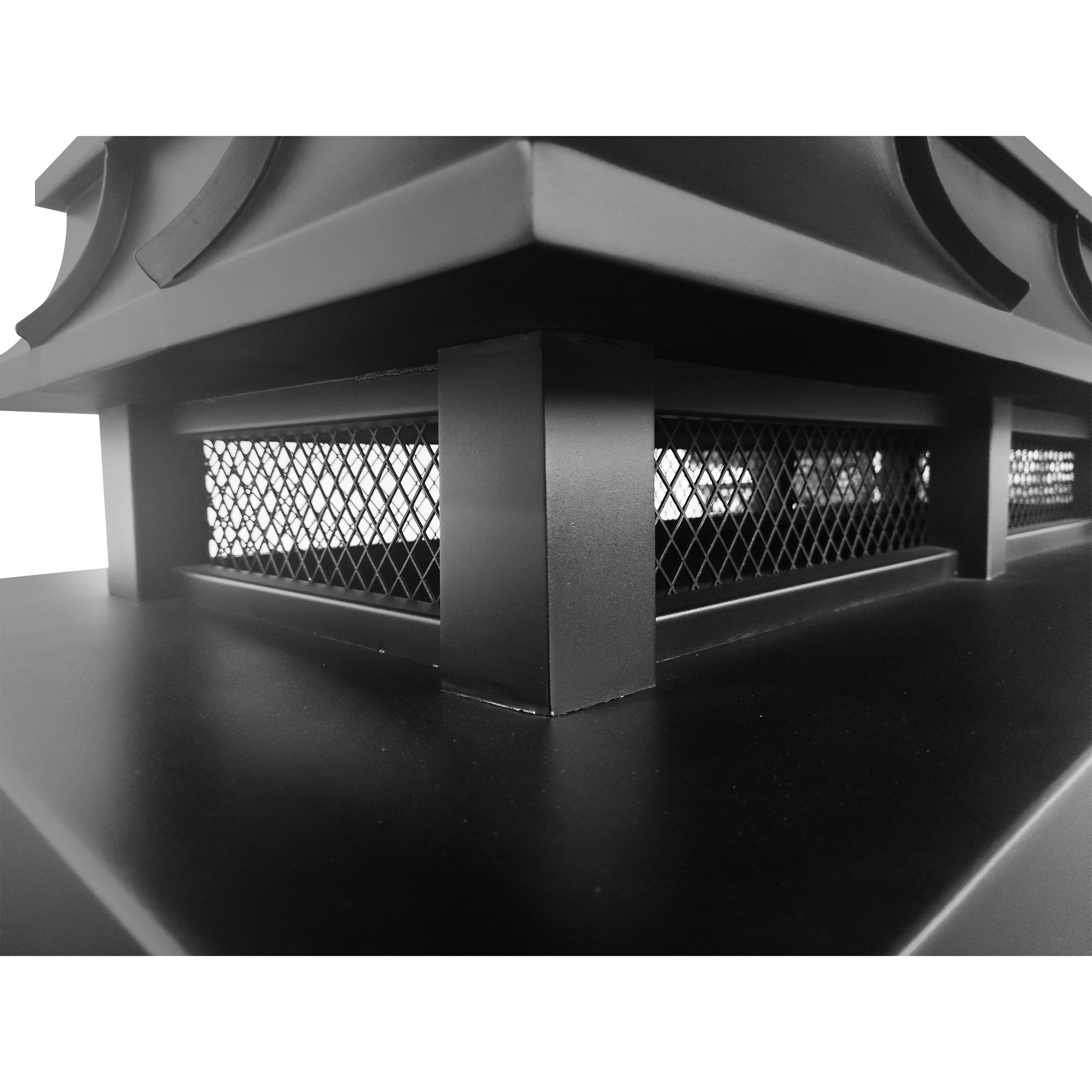 ORB copper chimney cap with handcrafted mesh screen at chimneycapmaster