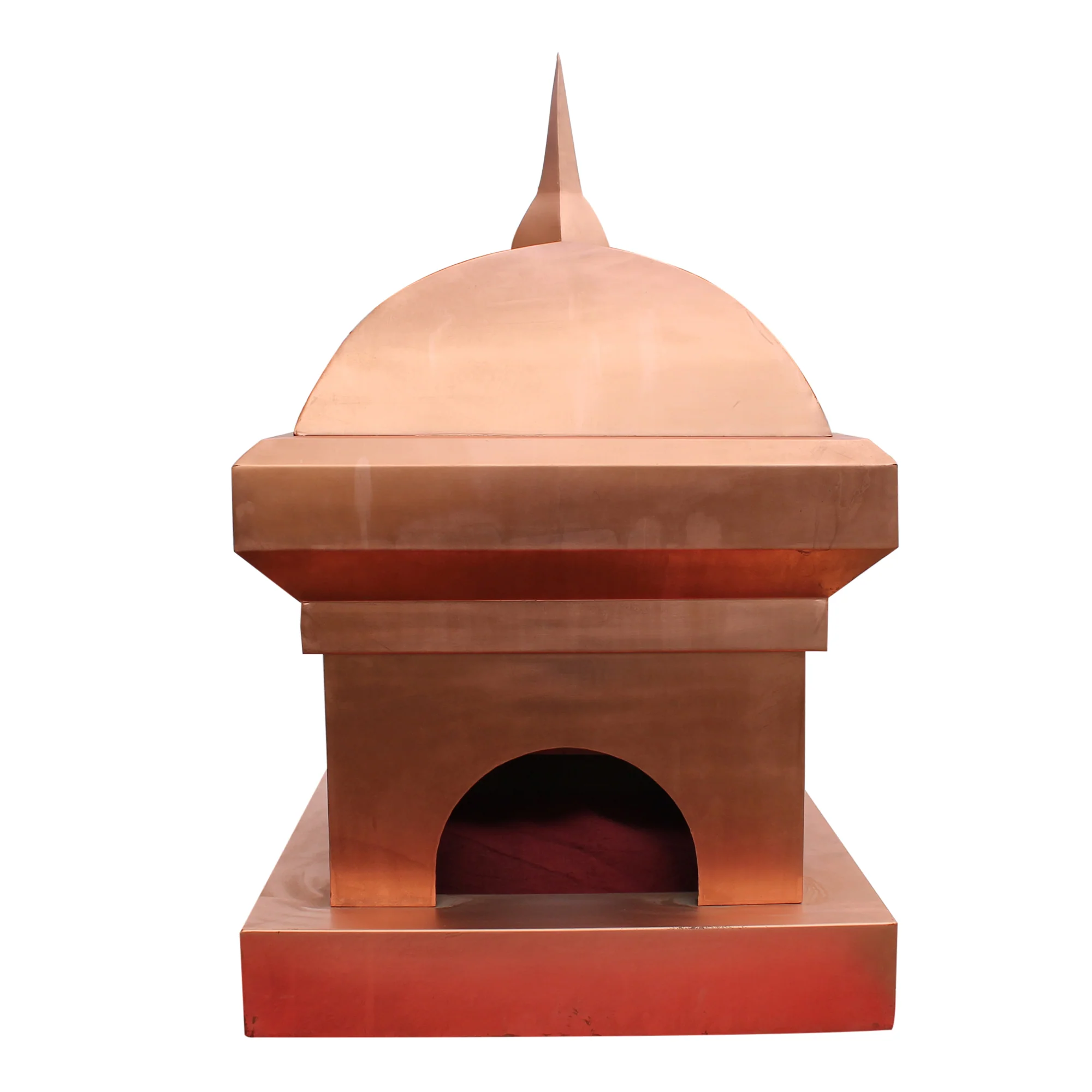 Decorative pure copper custom chimney cap for luxury home