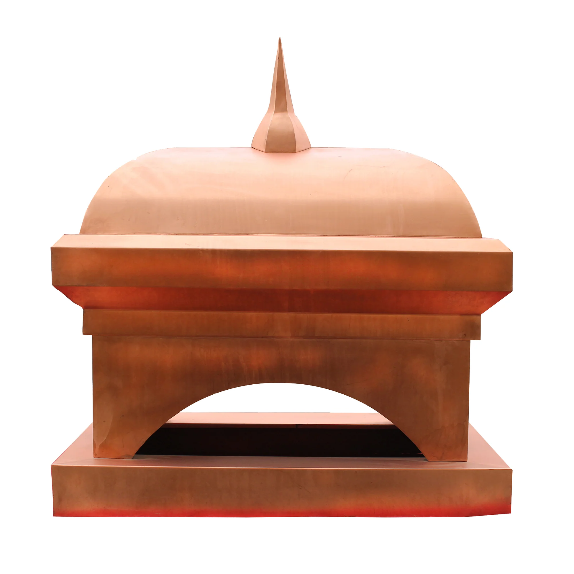 Decorative pure copper custom chimney cap for luxury home