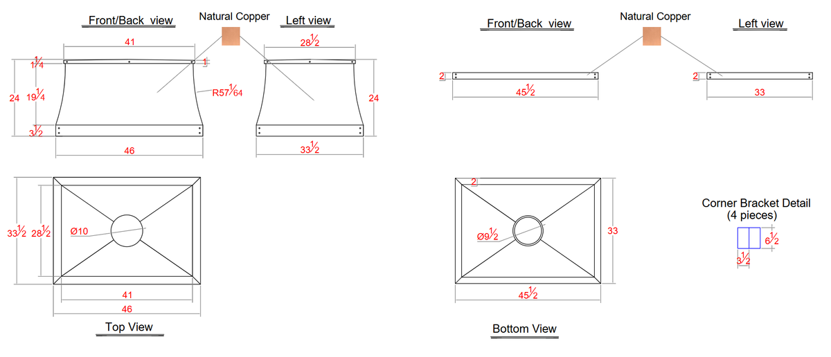 MASTER Custom Copper Flat Chimney Cap for John