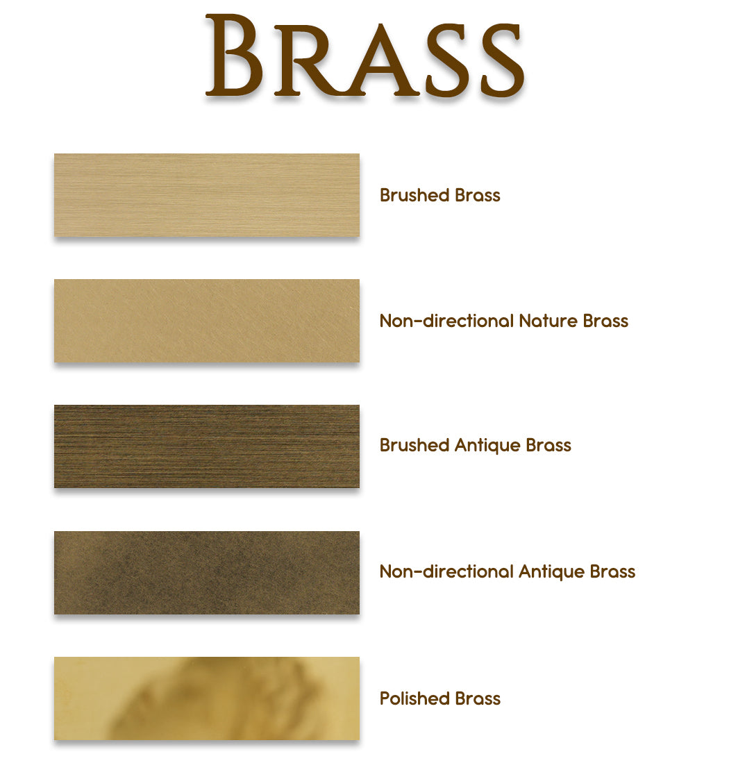 brass samples for custom chimney caps
