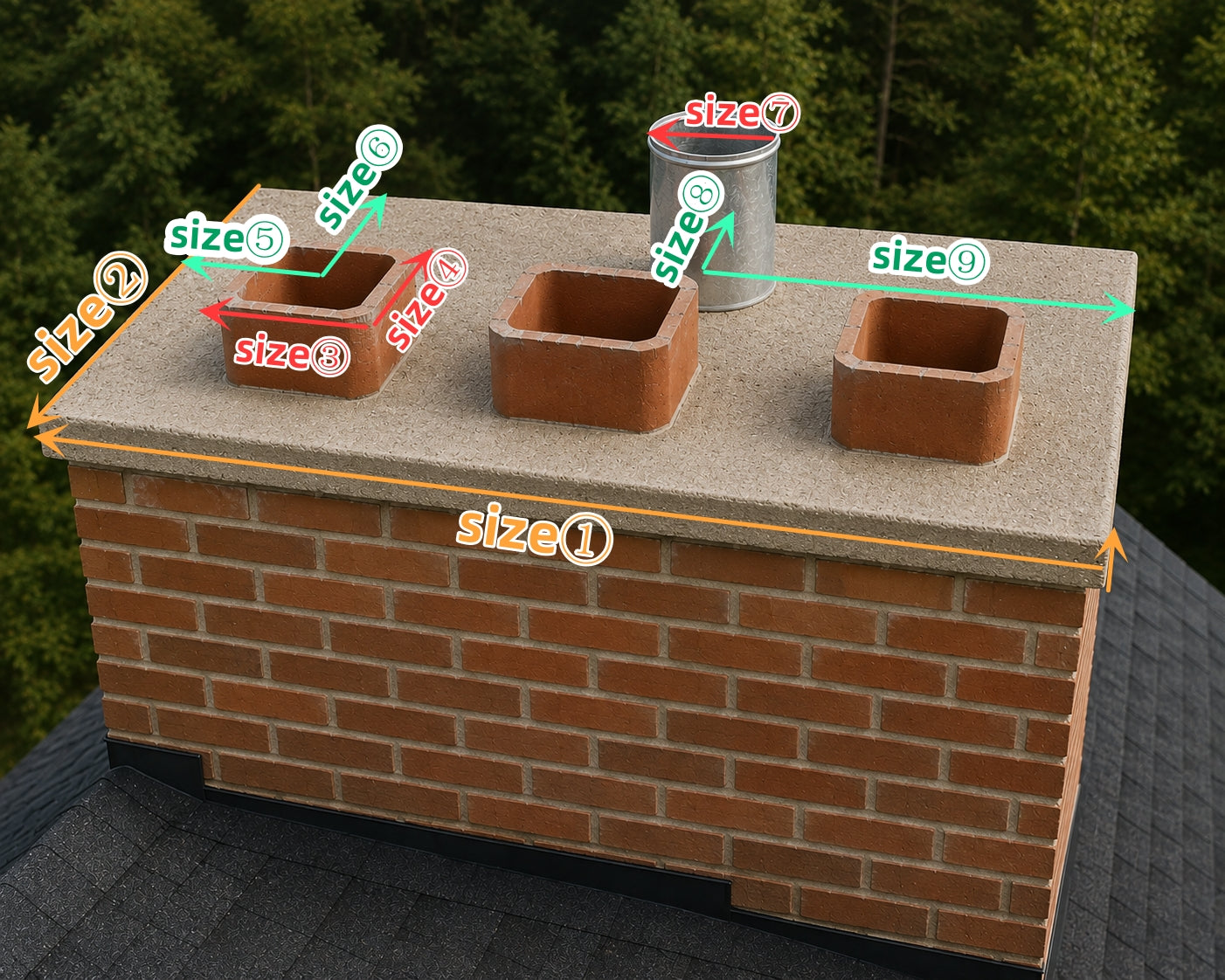 MASTER Custom Slope Stainless Steel Chimney Rain Cap MS-S01